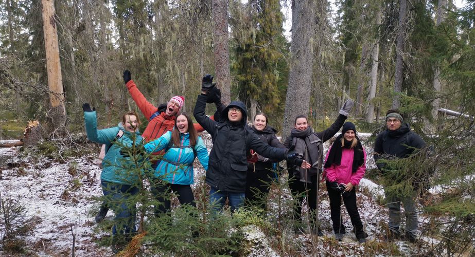 Groepsfoto Zweedse natuur